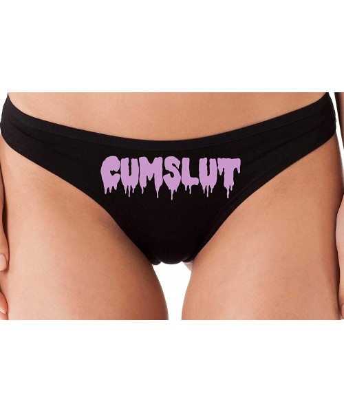 Panties Cumslut Panties Cum Slut Sexy Black Thong BDSM DDLG CGL Panty - Lavender - CK18LSWQ2RT
