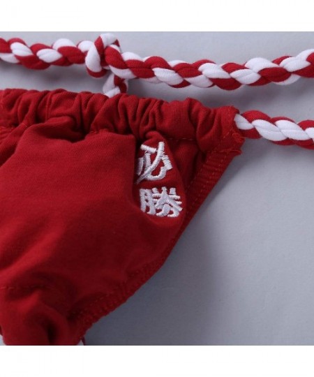 G-Strings & Thongs Sexy Mens G-String Thongs T-Back Underwear Wrestling Sumo Briefs Tangas - Red - CS18K2235YG
