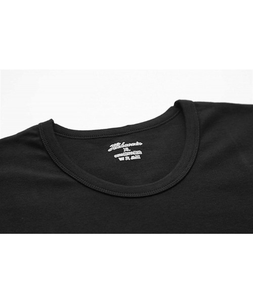 Thermal Underwear Men's Thermal Underwear Top Long Sleeve T-Shirts - Black - CU1922WRWSH