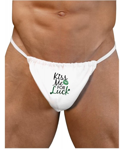 G-Strings & Thongs TooLoud Kiss Me for Luck Mens G-String Underwear - White - CY12CT5317T