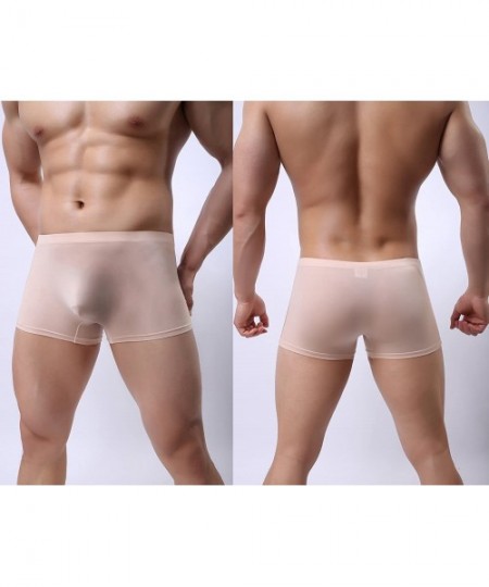Boxer Briefs Mens Silk Underwear Seamless Boxer Briefs Short Leg - 6pack-02 - C718GWMT2OO