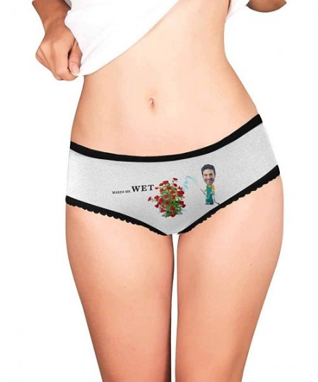Panties Custom Photo Face Women's Brief Makes Me Wet Flower Panty for Wife Girlfriend Gifts (XS-XXXL) - Multi 1 - CA196GWRLM8
