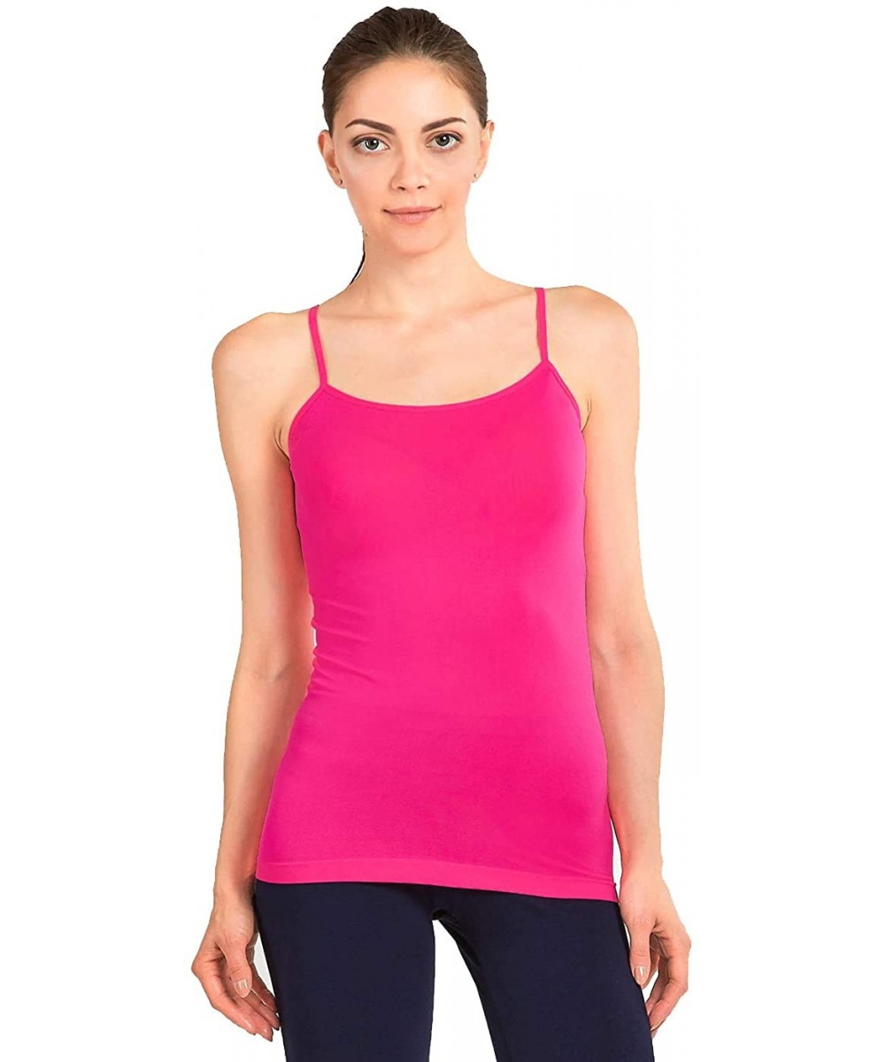 Camisoles & Tanks Womens Seamless Nylon Camisole Tank Top - H.pink - CW18S86U6LC