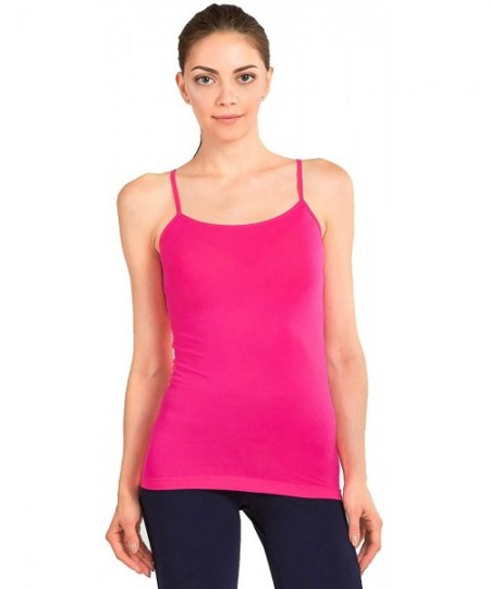 Camisoles & Tanks Womens Seamless Nylon Camisole Tank Top - H.pink - CW18S86U6LC