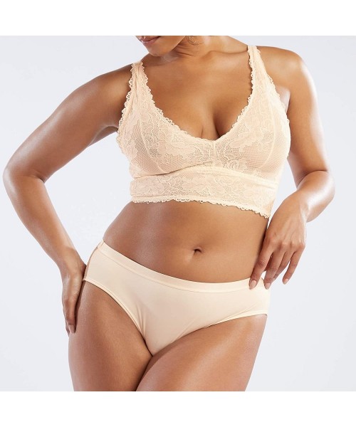Panties Women's Curvy Lace Back Hipster - Bare Nude - CA18UTGTTYE