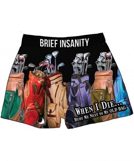 Boxers Men's Boxer Shorts Underwear Golf Clubs & Bags Print - C118HTL4LWZ
