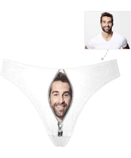 Panties Custom Pink Zipper Funny Boyfriend Face Women's Thong G-Strings Underpants Briefs(XS-XXXL) - Multi 00 - CT18RI50UNU