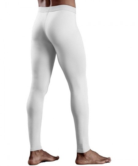 Thermal Underwear Men's Thermal Underwear Pants Long Johns Bottoms Fleece Lined Base Layer Leggings - White-2 Pack - C2193SUOUNI