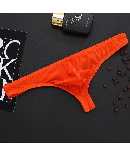 G-Strings & Thongs 2018 New Underwears Men Sexy Mini Briefs Low Rise Smooth Nylon Male Underwear - Brown - CQ198A0I7S6