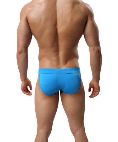 Briefs Men's Sexy Bikini Briefs Underwear Panties - Sky Blue - CM17YUQT45Y