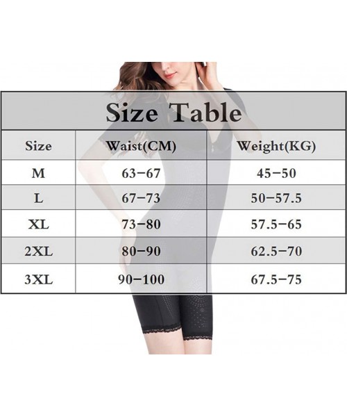 Shapewear Full Body Shaper for Womens Seamless Shapewear Sleeve One-Piece Open Bust Thigh Slimmer Bodysuits - Beige - CO18TLT...