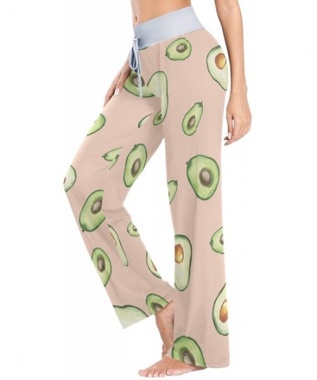 Bottoms Women's Pajama Lounge Pants Weed Pot Leaf Casual Stretch Bottoms Pants Wide Leg - Colorful 20 - CC1987X503U