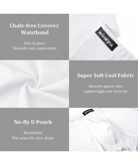 Briefs Men's Breathable Modal Microfiber Trunks Underwear Covered Band Multipack - White-4 Pack - C118S4TR9DR