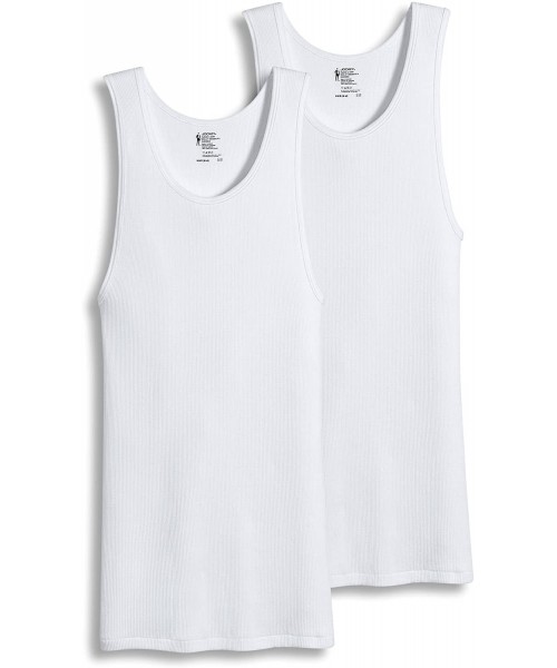 Undershirts Men's T-Shirts Tall Man Classic A-Shirt - 2 Pack - White - CH1108NB70X