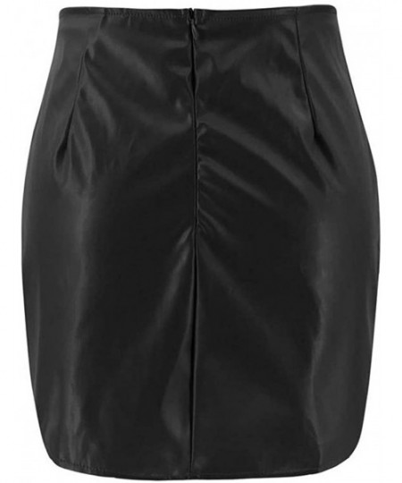 Thermal Underwear Women's Fashion Spring Summer Casual Solid Color Short Skirts - Black - CP198D6SYXD