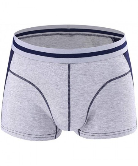 G-Strings & Thongs Underwear Mens Fashion Splice Sports Underpants Classic Daily Breathable Boxer Briefs - Gray - CI18X546LH9