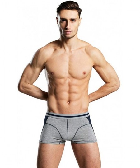 G-Strings & Thongs Underwear Mens Fashion Splice Sports Underpants Classic Daily Breathable Boxer Briefs - Gray - CI18X546LH9