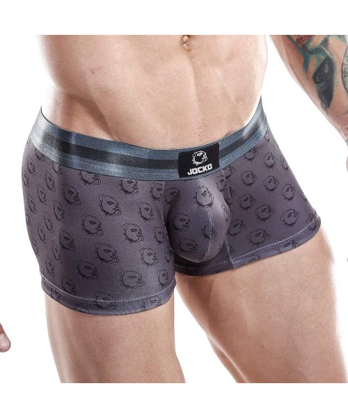 Boxers Boxer Trunk Ultra Soft Micro Pouch Mens Printed Designer Underwear - Grey - CF18HZUTMZ5