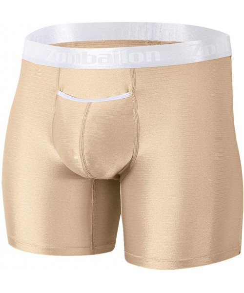 Boxer Briefs Men's Big and Tall Boxer Briefs Bulge Enhancing Pouch Premium Underwear for Men - Gold - CL18RLRYSNE