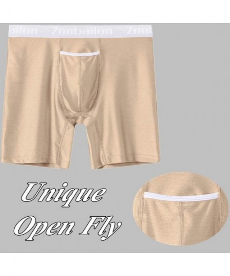 Boxer Briefs Men's Big and Tall Boxer Briefs Bulge Enhancing Pouch Premium Underwear for Men - Gold - CL18RLRYSNE