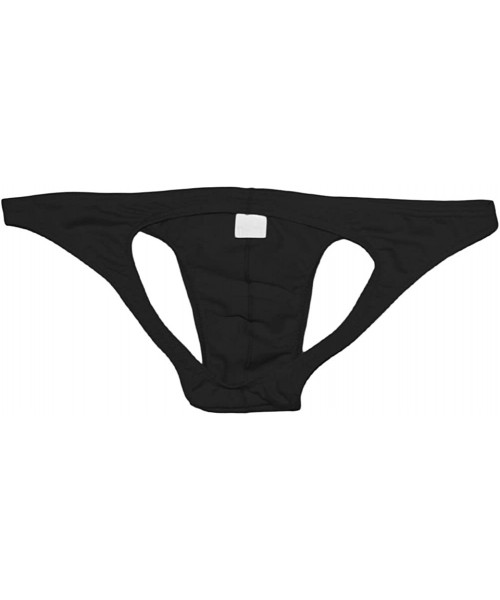 G-Strings & Thongs Men's Sexy Lingerie Backless Bikini Underwear Briefs Thong G-String - Black - C112O1I2QJH