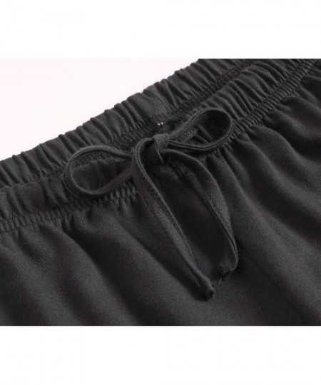 Sets Women's Cotton Pajamas Set Tops and Capri Pants Sleepwear - Gray - CJ18G3NSHT5