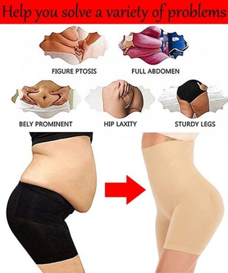 Shapewear Women's Butt Lifter Shaper Seamless Tummy Control Hi-Waist Thigh Slimmer - Nude - CK18OD44C97