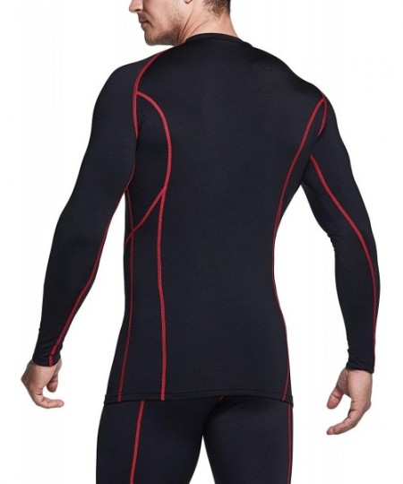 Thermal Underwear Men's Thermal V-Neck Long Sleeve Compression Shirts- Athletic Base Layer Top- Winter Gear Running T-Shirt -...