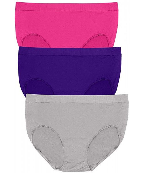 Panties Womens Comfort Revolution Brief (VB90) - Crystal Grey/Electric Violet/Fantastic Fuchsia - CL185LM70OK