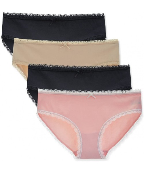 Panties Women's 4 Pack Breathable Combed Cotton Back Coverage Hipster Brief Panties Underwear - Assorted Color - CT1895H08L3