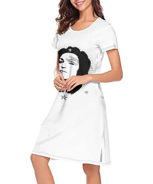 Nightgowns & Sleepshirts Keep-Calm-and-Hate-Madonna- Sexy Nightgowns Long Nightdress Sleepshirts Pajamas for Women Men - Whit...