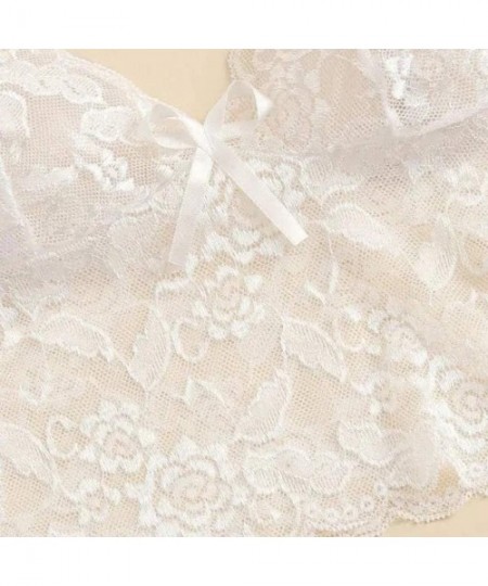 Sets Lingerie for Women Plus Size Sexy Lace Bra and Panty Set Bralette Lingerie 2 Piece Babydoll Bodysuit S 5XL White - CD199...
