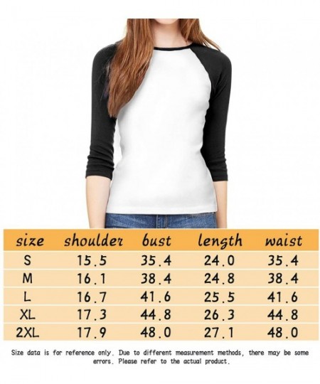 Nightgowns & Sleepshirts Women's Shirt 3/4 Sleeve Casual Tops Tee Achieve S - Multi 21 - CI1906UYGH2