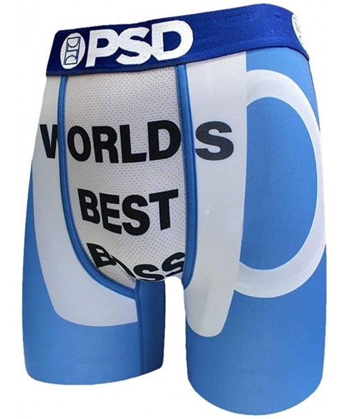 Boxer Briefs Underwear x The Office Men's World's Best Boss Boxer Briefs - White - CA198ZAXHX5