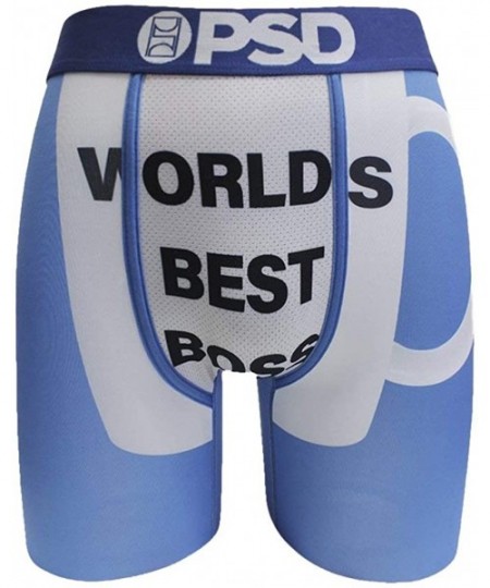 Boxer Briefs Underwear x The Office Men's World's Best Boss Boxer Briefs - White - CA198ZAXHX5