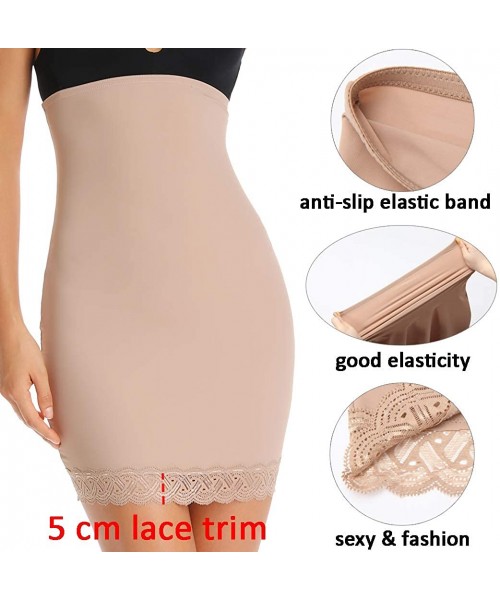 Slips Women High Waist Tummy Control Waist Trainer Butt Lifter Seamless Shapewear Slimming Panty - Beige - 64 - CJ18TGURH2C