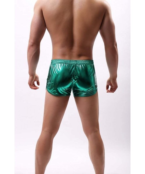Briefs Arroyo Youth Men's Stage Performance Ice Silk Loose Comfort Boxer - Green - CF192LRGWIG