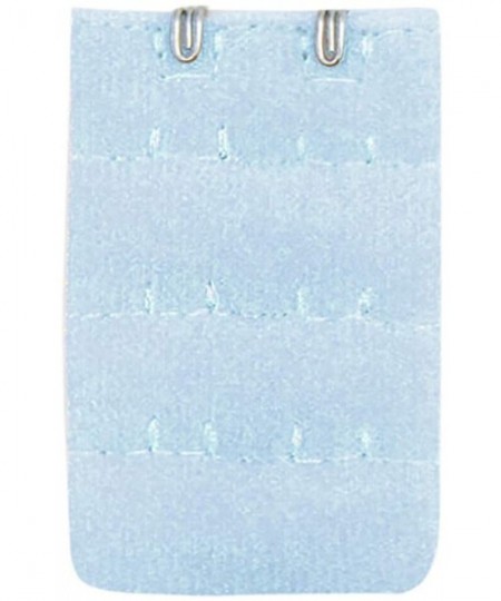 Bras Women Soft Comfortable Bra 2x3 Hooks Extender Strap Adjustable Extension - Blue - CS18YCLNSEC