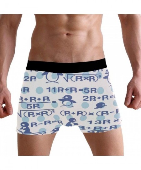 Boxer Briefs Light Blue Starry Whale Sharks Men's Basic Solid Soft Underwear Polyester-Spandex Trunks Boxer Briefs. - Penguin...