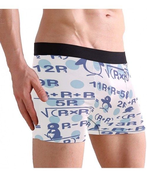 Boxer Briefs Light Blue Starry Whale Sharks Men's Basic Solid Soft Underwear Polyester-Spandex Trunks Boxer Briefs. - Penguin...