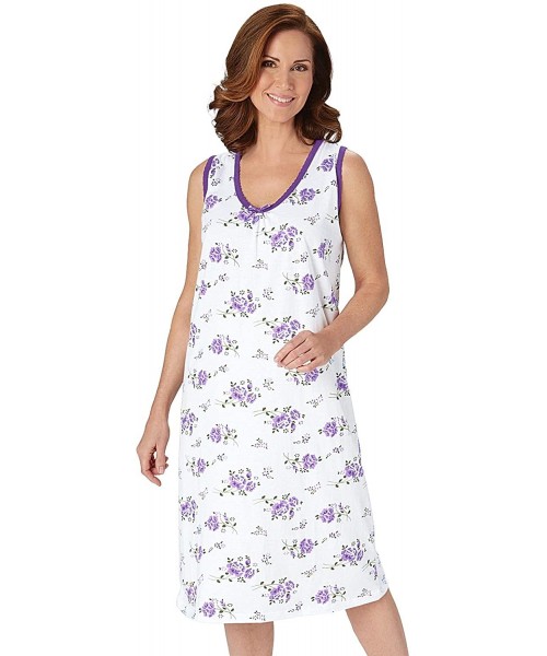 Nightgowns & Sleepshirts Sleeveless Floral Gown - Lilac - CV18DC0ASXT