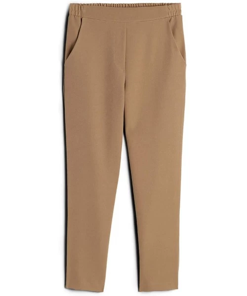 Bottoms Womens Trousers with Pockets - Brown - 2328 - Natural Camel - CY18WDNW9LE