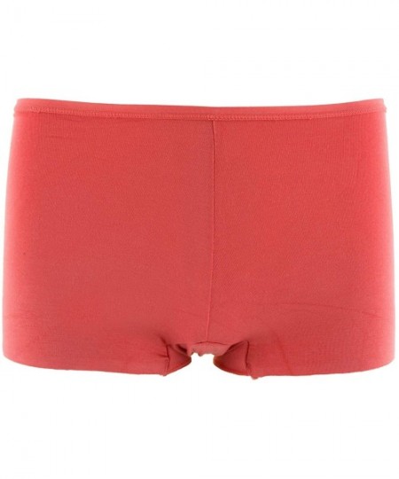 Panties Womens Wear Solid Boy Short Underwear - English Rose - CI18YZDYY4H