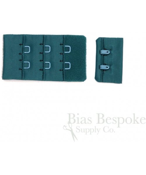 Bras Set of 5 AVA Tricot Bra Hook & Eye Fasteners Teal Blue-Green Made in Italy - Teal Green - CN12DUE2KGV