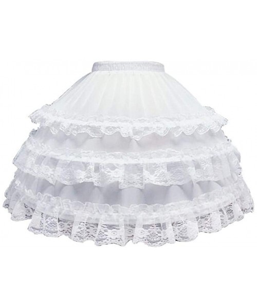 Slips Women Victorian Petticoat Wedding Bridal Underskirt Slip - White 28 - CQ18QRNM2Y4
