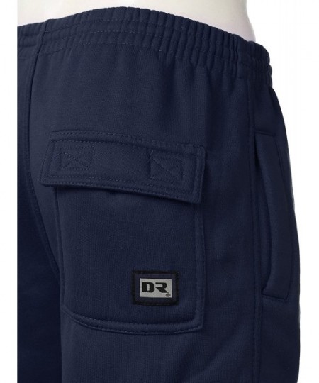 Sleep Bottoms Men Premium Cargo Sweat Shorts & Sweatpants Loose Comfort Fit M-5XL - 1rd02_navy - CL18N7A43N5