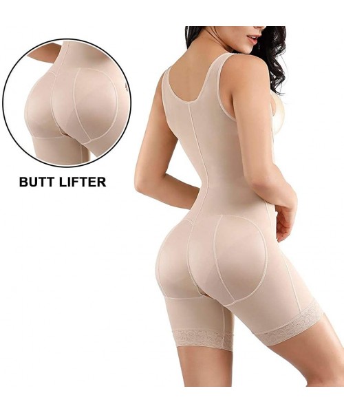 Shapewear Women's Seamless Shapewear Slimming Bodysuit Body Shaper Crotchless Body Briefer Faja Tummy Control Butt Lifter - B...