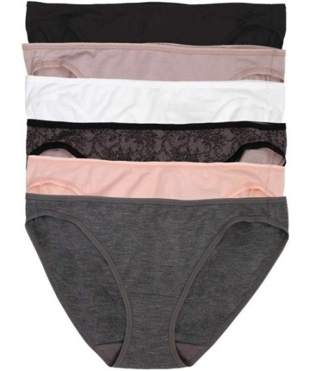 Panties Felina | So Smooth Low Rise Bikini Panties | Seamless Underwear | 6 Pack - Basic Combo - C9194YYINTY
