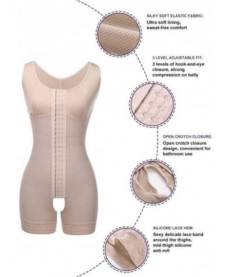 Shapewear Women's Plus Size Full Body Shaper Fajas Compression Shapewear Tummy Control Butt Lifter(S-6XL) - Beige - CW198DEN647