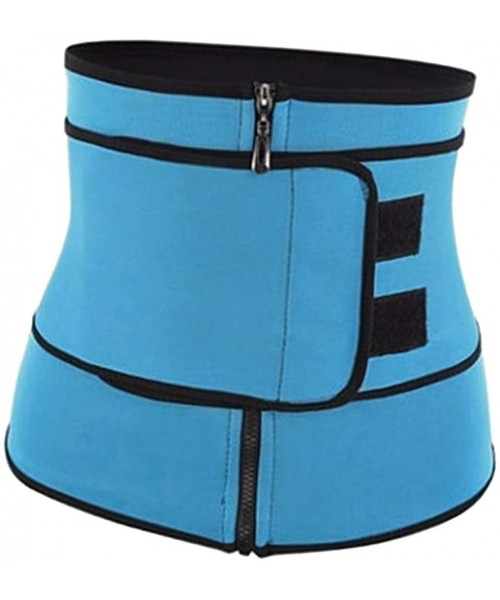 Shapewear Waist Trainer Belt for Women- Neoprene Corset Cincher Trimmer Belt Body Shaper Shapewear - Blue - CL199ID3K49